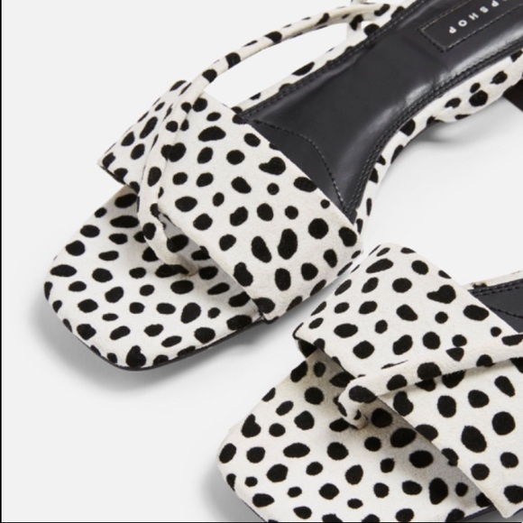 TopShop HESTER Black And White Sandals - Picture 4 of 8